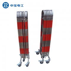 中宝 不锈钢伸缩围栏拱门型移动反光警示伸缩围栏1.1*2.6米可定制