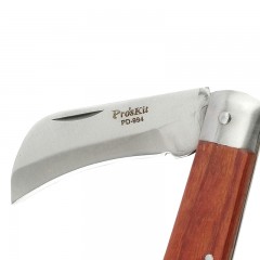 宝工 不銹钢电工刀 弯刃电工刀具 剥线刀 木柄 折叠刀 PD-994