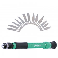 宝工 14件铝合金雕刻刀套装 手机贴膜刻刀 进口刻纸刀 PD-398