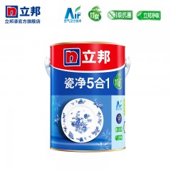 立邦漆 竹炭瓷净净味五合一5L 内墙面乳胶漆白色环保油漆涂料新品