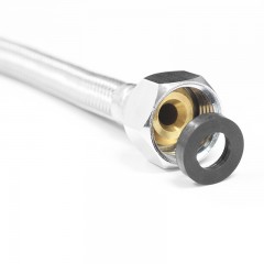 摩恩 冷热热水器软管 不锈钢角阀4分软管 龙头马桶水管148636