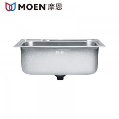 摩恩 厨房304不锈钢水槽单槽套餐 加厚一体洗菜盆洗碗池水盆 22000R