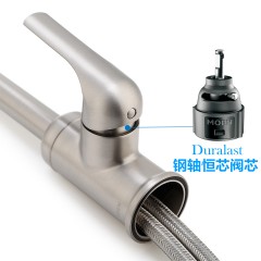 摩恩 水龙头冷热全铜可旋转防指纹厨房水池水槽水龙头 60401srs