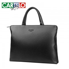 卡帝乐鳄鱼 男包手提包商务牛皮斜挎包横款休闲  L54676876