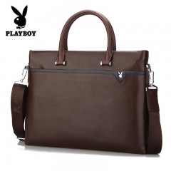 花花公子 手提包男休闲横款大包单肩包男士商务包 PBE1551-5B