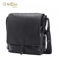 金利来 男包商务包斜挎包男真皮单肩斜挎头层牛皮男士挎包