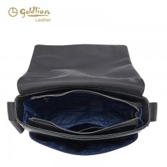 金利来 男包商务包斜挎包男真皮单肩斜挎头层牛皮男士挎包