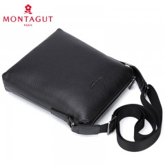 梦特娇 男包真皮单肩包斜挎包简约背包