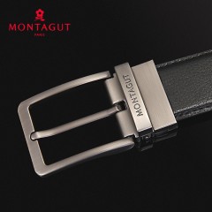 梦特娇 男士针扣皮带秋冬新款商务休闲腰带男青年时尚简约裤带