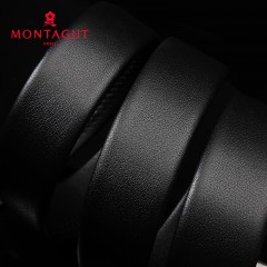 梦特娇 男士真皮皮带青年商务休闲自动扣腰带简约裤带