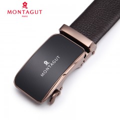 梦特娇 皮带男士商务正装裤带青年牛皮革自动扣腰带60011