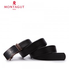 梦特娇 皮带男士商务正装裤带青年牛皮革自动扣腰带60011