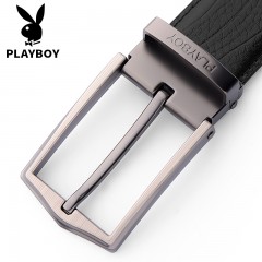 花花公子 皮带男腰带青年男士针扣中老年皮带学生韩版百搭个性裤带