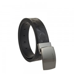 COACH/蔻驰 男腰带牛皮PVC印花压花双面针扣板扣