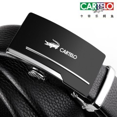 卡帝乐鳄鱼 男士皮带头层牛皮青年休闲自动扣腰带 男真皮商务裤带