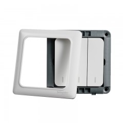 施耐德 电气三开双控 三位三联 暗装家用墙壁开关面板10A 睿意白色