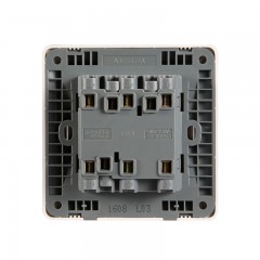 施耐德 电气三开双控 三位三联 暗装家用墙壁开关面板10A 睿意白色