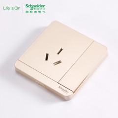 施耐德 带开关一开三孔 空调电源插座面板16A 绎尚金