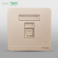 施耐德 电脑插座 网络网线 弱电面板 绎尚薄暮金