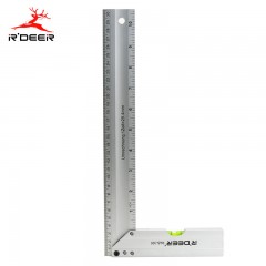 飞鹿 铝合金钢角尺 300mm 500mm 不锈钢双面刻度三角尺木工装修