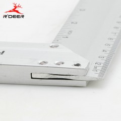 飞鹿 铝合金钢角尺 300mm 500mm 不锈钢双面刻度三角尺木工装修