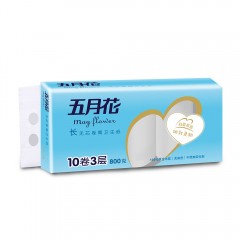 五月花 无芯卷纸3层80g*40卷长卷卫生纸巾妇婴家用厕纸手纸厕所