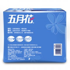 五月花 平板卫生纸300张*10包加厚家用纸巾原生木浆刀切纸厕纸