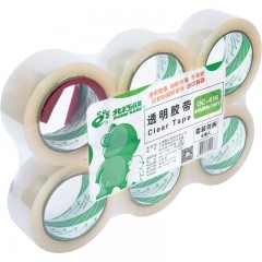 北极熊 透明胶带宽胶带大号快递打包淘宝封箱带宽4.8cm6CM封口胶布胶纸OC416 4.8cm*40y2卷装