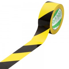 北极熊 警示胶带PVC地板胶带黑黄贴地面警戒标识斑马线安全划线胶带PVC-049YB 48mm*33m