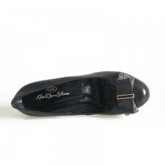 九州缘 女正装春夏秋季商务皮鞋圆头小高跟鞋劳保鞋100双起订