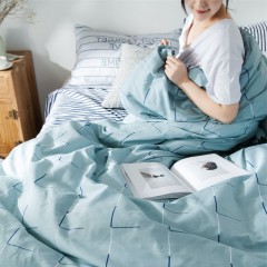 国产 北欧简约四件套全棉纯棉被套1.8m床双人被罩