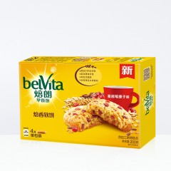 焙朗 早餐饼焙香软饼蔓越梅提子味200g营养早餐休闲零食4小包