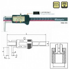 广陆 刀头内沟槽数显卡尺  115-1111