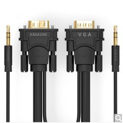 山泽线带3.5mm音频 vga3+9线芯 GQ7015  GQ7030 GQ7050 VGA