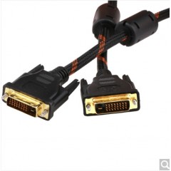 山泽 双色网DVI线24+1 双通道公对公数字高清线 DVI-D SM-7718