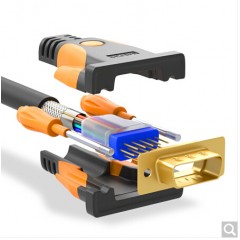 ☆山泽 SAMZHE VM-9050 高清双磁环VGA线 3+9线芯 针/针 电脑投影仪显示器视频线数据信号线 5米