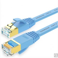 山泽 CAT-708B CAT-710B CAT7类扁平网线 镀金屏蔽双绞网络连接线