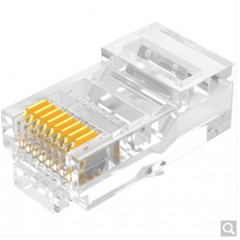 山泽 SJ-C05 工程超五类镀金水晶头 五类网线8芯水晶头