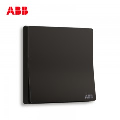 ABB 开关插座面板86型单联单开一位1开一开双控轩致黑色AF125-885