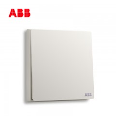 ABB 纯平直边开关插座轩致雅典白一位单开单联双控开关面板AF125L