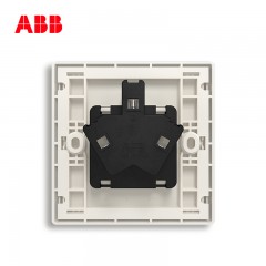 ABB 开关插座面板空调插座墙壁电源三孔插座16A轩致银色AF206-CS