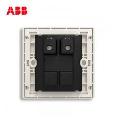 ABB 开关插座无框轩致朝霞金墙壁插座面板四孔插座AF212-PG