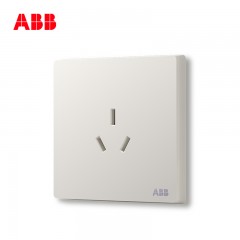 ABB 开关插座无框轩致雅典白墙壁86型插座面板16A三孔空调插AF206