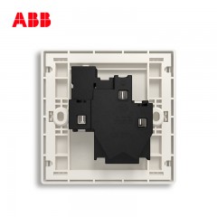 ABB 开关插座无框轩致香槟银插座一开16A三孔空调插座AF228-CS