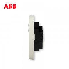 ABB 开关插座无框轩致香槟银插座一开16A三孔空调插座AF228-CS