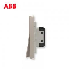 ABB 开关面板墙壁电源3开三位三开三联单控开关轩致金色AF123-PG