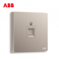 ABB 开关插座无框轩致朝霞金墙壁插座面板电话插座AF321-PG