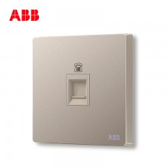 ABB 开关插座无框轩致朝霞金墙壁插座面板电话插座AF321-PG