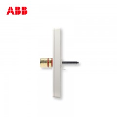 ABB 开关插座弱电 轩致无框 雅典白色 二位音响端子插座 AF341