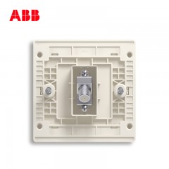 ABB 开关插座无框轩致朝霞金墙壁插座面板宽频电视插座AF303-PG